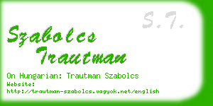 szabolcs trautman business card